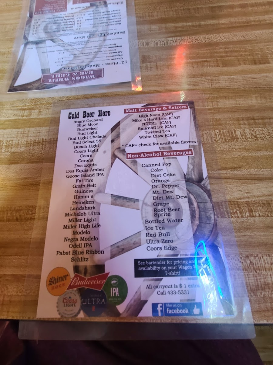 Wagon Wheel Bar Menu - Image 4